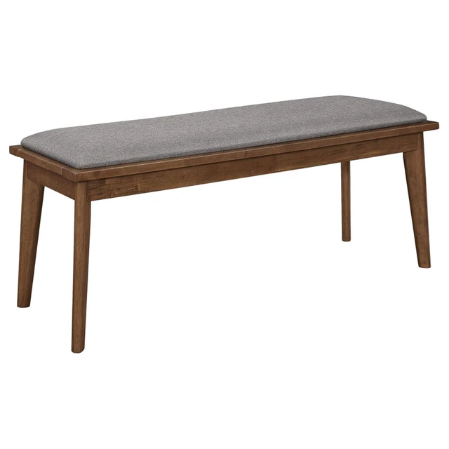 Alt view image 5 of 7 - Hassyee 6-Piece Dinner Table Set with Extendable Tabletop and 4 Upholstered Chairs & 1 Bench for 6, Farmhouse Kitchen Set with Half Moon Backrest & Wood Frame for Family Gathering