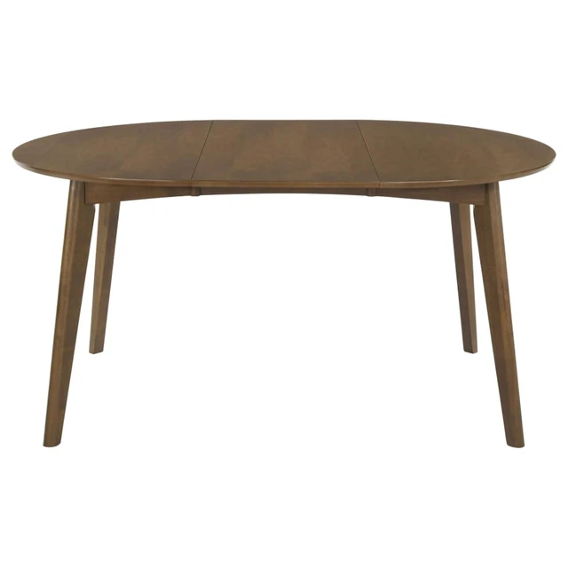 Alt view image 4 of 7 - Hassyee 5-Piece Extendable Dining Table Set with Oval Table and 4 Upholstered Chairs for Family Gathering, Rustic Kitchen Table Set with Solid Wood Frame for Dining Room