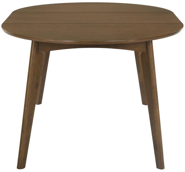 Alt view image 5 of 7 - Hassyee 5-Piece Extendable Dining Table Set with Oval Table and 4 Upholstered Chairs for Family Gathering, Rustic Kitchen Table Set with Solid Wood Frame for Dining Room