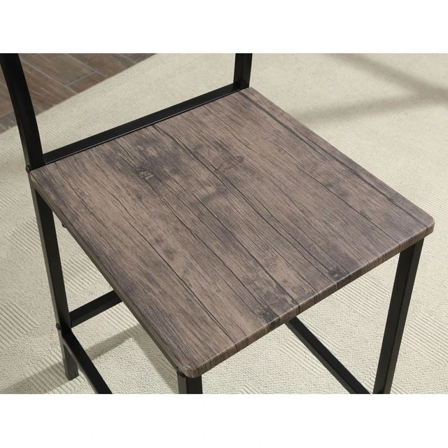 Alt view image 7 of 7 - Hassyee 5-Piece Dining Sets with Square Table and 4 Ergonomic Chairs for Tavern Pub Bistro Home Restaurant, Industrial Kitchen Table Set with Sturdy Metal Frame for Bar Cafe