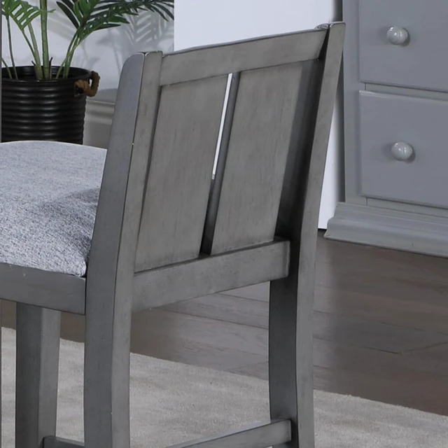Alt view image 7 of 7 - Hassyee 3-Piece Dinner Table Set with Rectangular Table and 2 Slat Back Chairs for Bar Cafe, Farmhouse Kitchen Table Set with Open Storage Shelf & Footrest for Dining Room