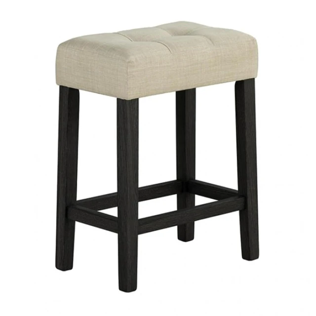 Alt view image 7 of 7 - Hassyee 3-Piece Kitchen Table Set with Rectangular Table and 2 Biscuit Tufted Stools for Small Places, Farmhouse Dining Sets with Solid Wood Frame for Dining Room and Kitchen