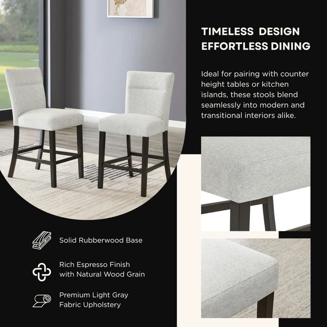 Alt view image 6 of 7 - Hassyee 7-Piece Dining Table Set with Rectangular Table and 6 High Back Chairs for Bar Cafe, Modern Kitchen Set with Faux Marble Tabletop & Wood Frame for Dining Room and Kitchen
