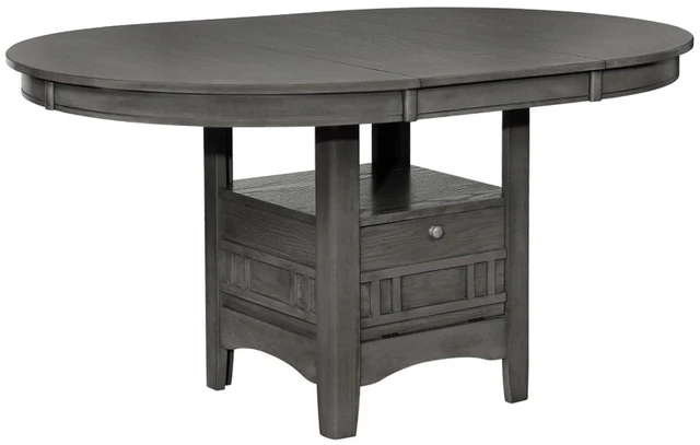 Alt view image 3 of 7 - Hassyee 5-Piece Dining Sets with Oval Table, Extendable Tabletop & 4 Upholstered Chairs for Tavern Pub Bistro Home Restaurant, Vintage Kitchen Table Set with Storage Shelf for Dining Room