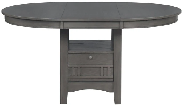 Alt view image 4 of 7 - Hassyee 5-Piece Dining Sets with Oval Table, Extendable Tabletop & 4 Upholstered Chairs for Tavern Pub Bistro Home Restaurant, Vintage Kitchen Table Set with Storage Shelf for Dining Room