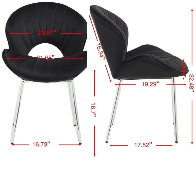 Alt view image 2 of 7 - Hassyee Simple and Stylish Kitchen Dining Chair, Stable Metal Legs, Equipped with Protective Foot Pads, Comfortable Sponge Cushioned Chair,Suitable for Dining Rooms,Set of 2 (Black + Set of 2)