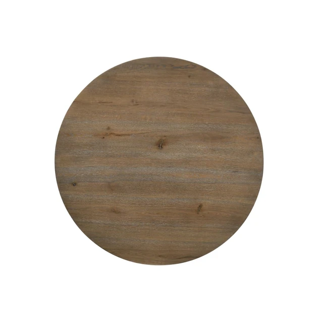 Alt view image 4 of 7 - Hassyee 5-Piece Dining Table and Chairs Set with Round Table and 4 Upholstered Chairs for Home Bar Cafe, Rustic Dining Sets with Cross-Shaped Pedestal Base for Dining Room