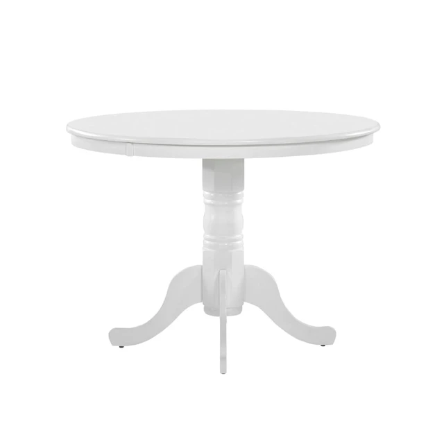 Alt view image 5 of 7 - Hassyee 5-Piece Dinner Table Set with Round Table and 4 Ladder Back Chairs for Home Bar Cafe, Farmhouse Kitchen Table Set with Cross Shape Pedestal Base for Family Gathering
