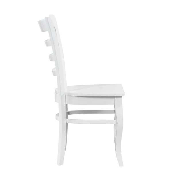 Alt view image 7 of 7 - Hassyee 5-Piece Dinner Table Set with Round Table and 4 Ladder Back Chairs for Home Bar Cafe, Farmhouse Kitchen Table Set with Cross Shape Pedestal Base for Family Gathering