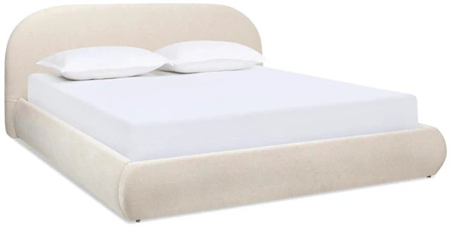 Alt view image 4 of 7 - Hassyee King/Queen Size Upholstered Platform Bed with Velvet Headboard, Panel Bed Frame with Slat Support, Grounded Beds for Master Bedroom Guest Room Apartment, No Box Spring Needed (King Beige)