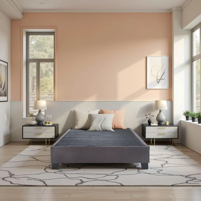 Alt view image 2 of 7 - Hassyee Queen Size Modern Upholstered Platform Bed, Wood Panel Bed Mattress Foundation, Minimalist Lift Up Storage Beds for Master Bedroom Guest Room Apartment Living Space, No Box Spring Needed
