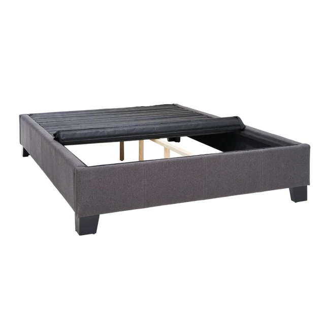 Alt view image 5 of 7 - Hassyee Queen Size Modern Upholstered Platform Bed, Wood Panel Bed Mattress Foundation, Minimalist Lift Up Storage Beds for Master Bedroom Guest Room Apartment Living Space, No Box Spring Needed
