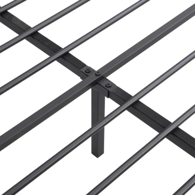 Alt view image 6 of 7 - Full Size Upholstered Platform Bed w/Storage Headboard and LED Lights, Panel Bed Frame w/Heavy Duty Metal Slats and Charging Station for Bedroom Guest Dorm Room, No Box Spring Needed (Gray Full)