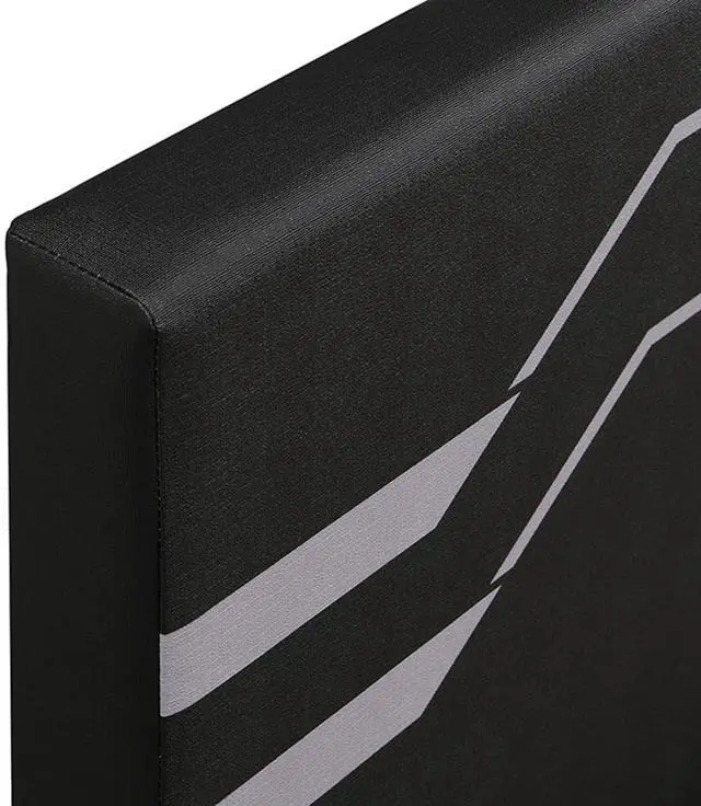 Alt view image 4 of 7 - Hassyee Queen Size Modern Upholstered Platform Bed with Padded Headboard, Hydraulic Storage Gaming Bed Frame with Slat Support for Bedroom Apartment Gaming Room, Quick Assembly (Black+ Gray Queen)