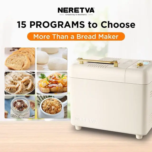 Alt view image 2 of 6 - 2.2LB 15-in-1 Bread Machine with Dual Heater and Auto Nut Dispenser