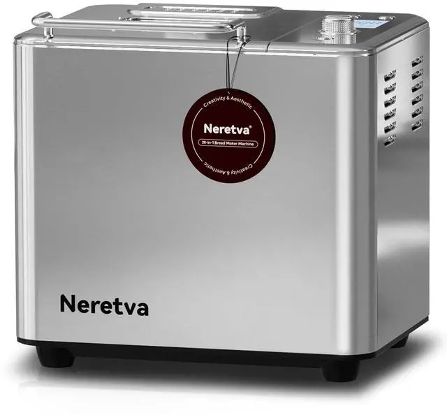 Main image of 20-in-1 2LB Bread Maker Metal Bread Machine with Dual Heater-Silver