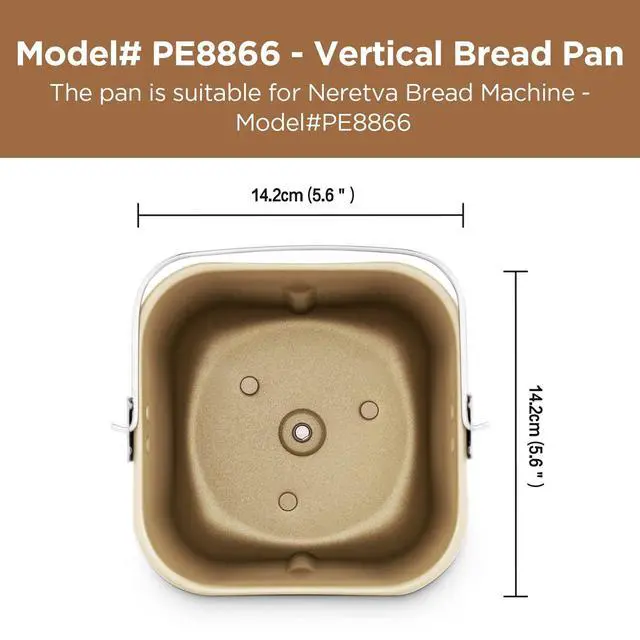 Alt view image 6 of 6 - Bread Machine Pan with one paddle, Stainless Steel, 768490022642