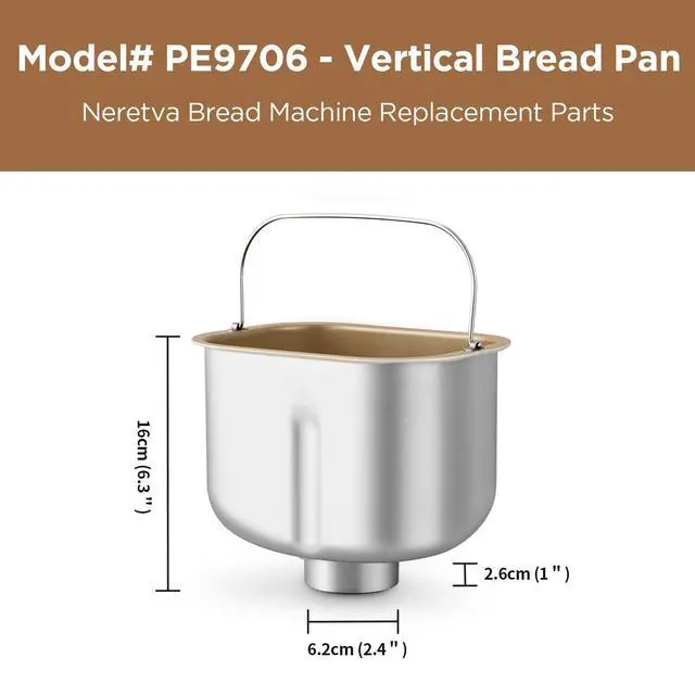 Alt view image 3 of 6 - Bread Machine Pan - PE9706U