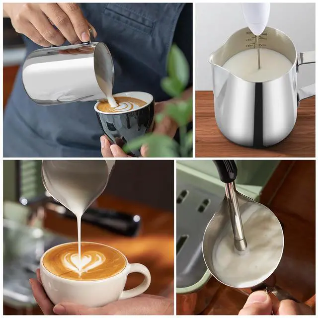 Alt view image 2 of 7 - 20 Bar Espresso Machine with Milk Frothing Steam Wand&Milk Frothing Pitcher 20 oz Milk Hand Held Frother Steamer Pitcher Jug Cup