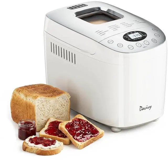 Main image of Bread Machine 3.5LB Large Capacity, 850W Automatic Bread Maker with 15 Programs (Gluten Free, Homemade Memory, Dough Shortcut), 15H Delay Timer, 1H Keep Warm,Includes Heat Resistant Oven Mitts
