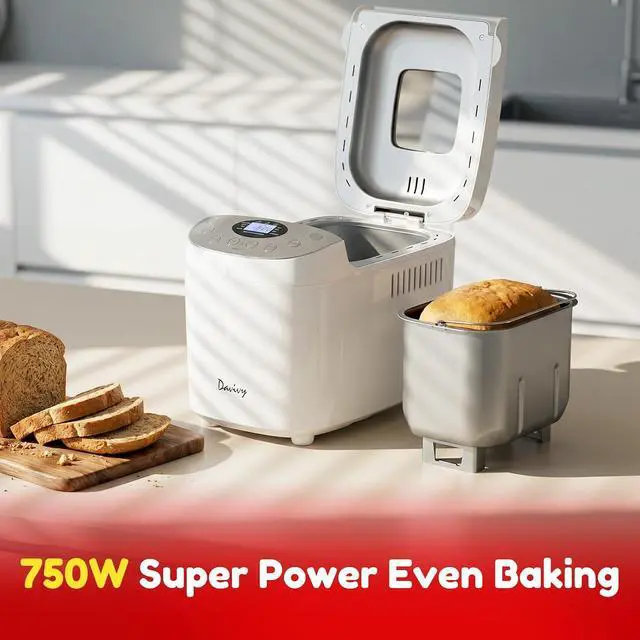 Alt view image 5 of 7 - Bread Maker Machine with 2 Dough Kneading Paddles,15-in-1 Automatic Large Capacity Bread Machine Nonstick Bowl For Bread, Jam& Yogurt, 3 Loaf Sizes and 3 Crust Settings