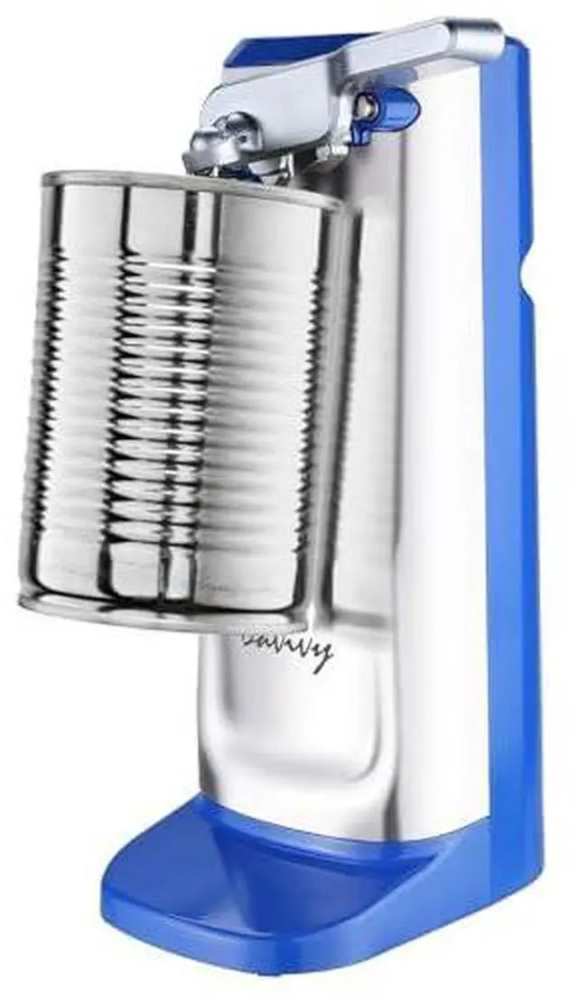 Main image of Extra-Tall Stainless steel Electric Can Opener,Multifunctional Jar and Bottle Opener Knife Sharpener and Cord Storage,Automatic shut off, Blue
