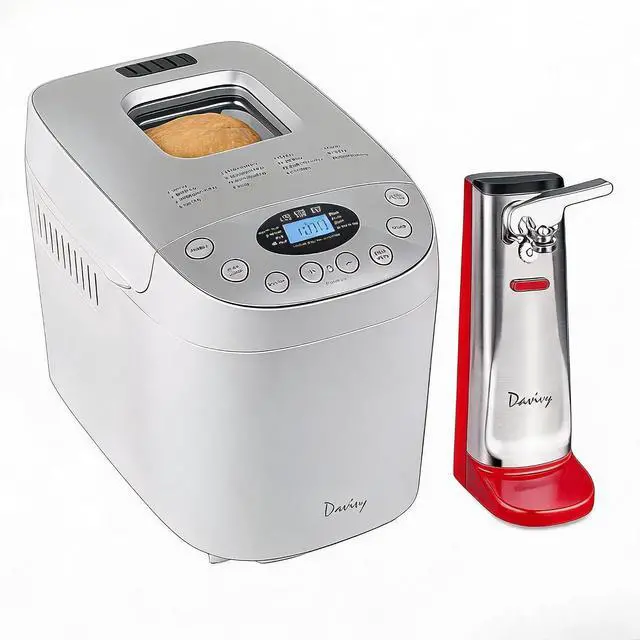 Main image of 3.3LB Bread Maker+Stainless Steel-red Can Opener Bundle Combo