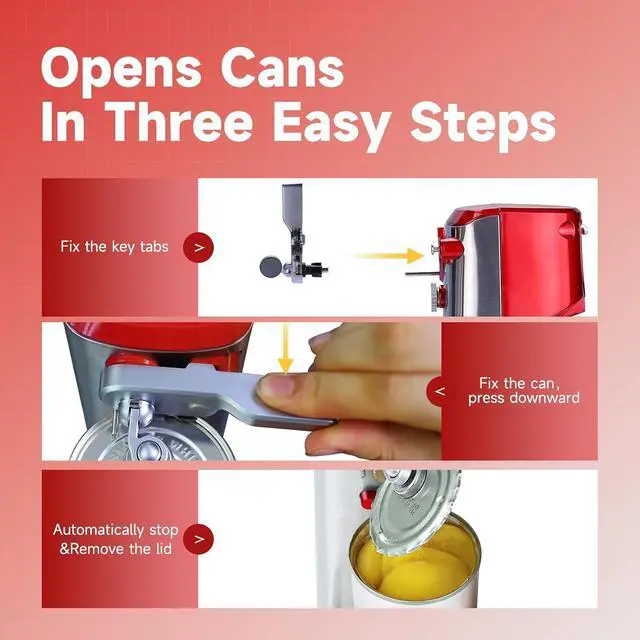 Alt view image 5 of 6 - 3.3LB Bread Maker+Stainless Steel-red Can Opener Bundle Combo