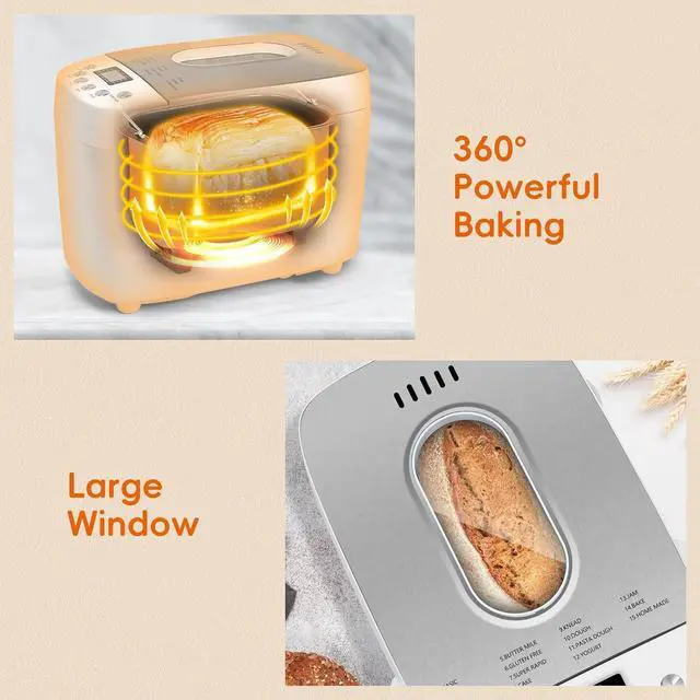 Alt view image 2 of 6 - 3.3LB Bread Maker+ Stainless Steel-red Can Opener Combo Bundle