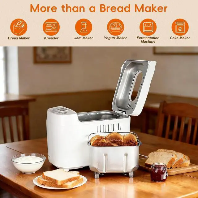 Alt view image 4 of 6 - 3.3LB Bread Maker+ ABS-black Can Opener Bundle Combo