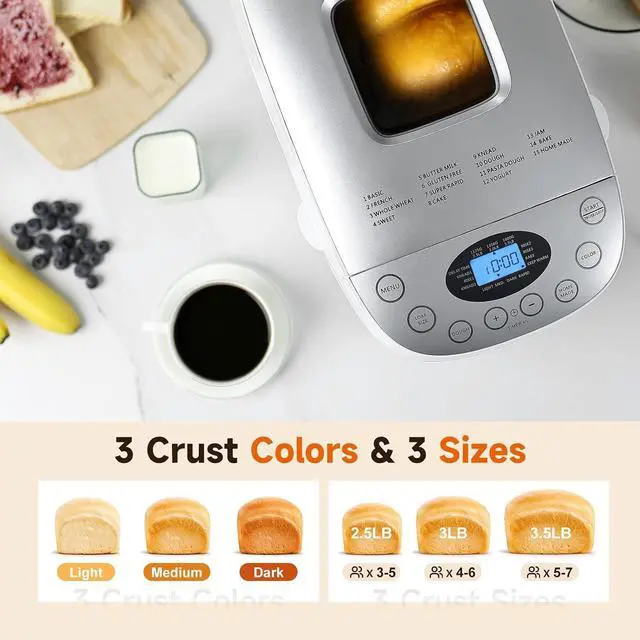 Alt view image 2 of 6 - 3.5LB Bread Maker wuth gloves+ ABS-black Can Opener Bundle Combo
