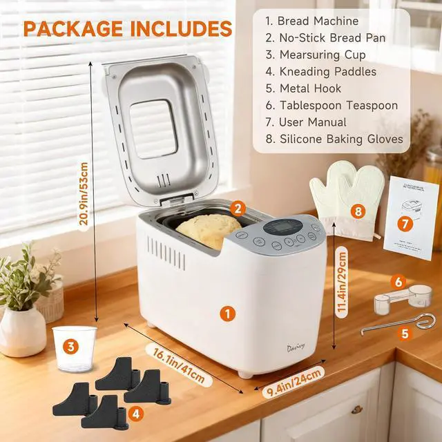 Alt view image 4 of 6 - 3.5LB Bread Maker wuth gloves+ ABS-black Can Opener Bundle Combo