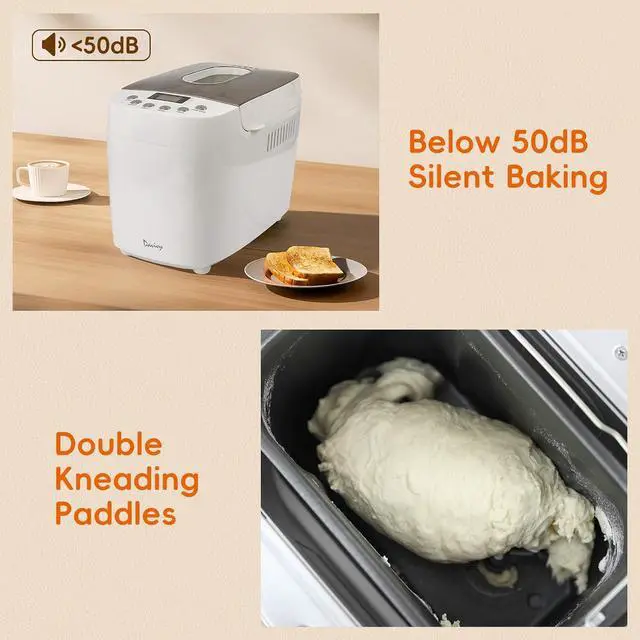 Alt view image 3 of 6 - 3.3LB Bread Maker+ ABS-black Can Opener Bundle Combo