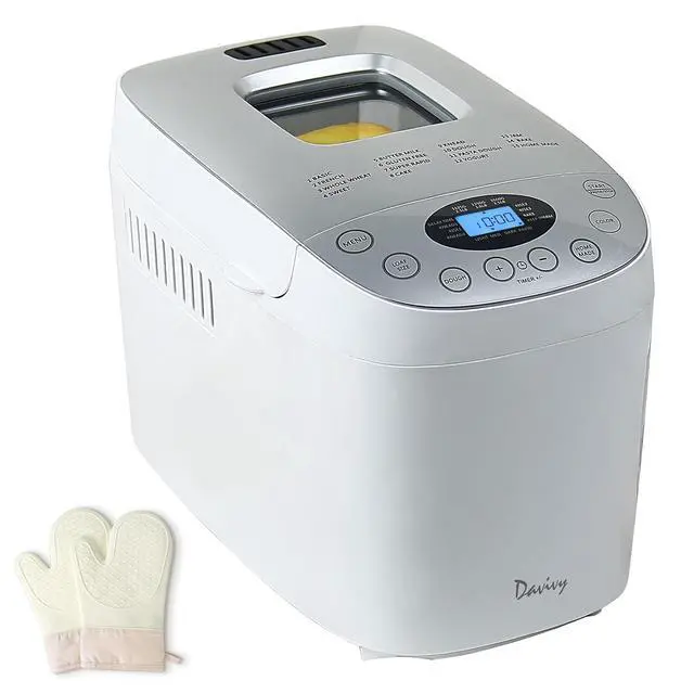 Alt view image 2 of 6 - 3.5LB Bread Maker with gloves+Stainless Steel-blue Can Opener Combo Bundle