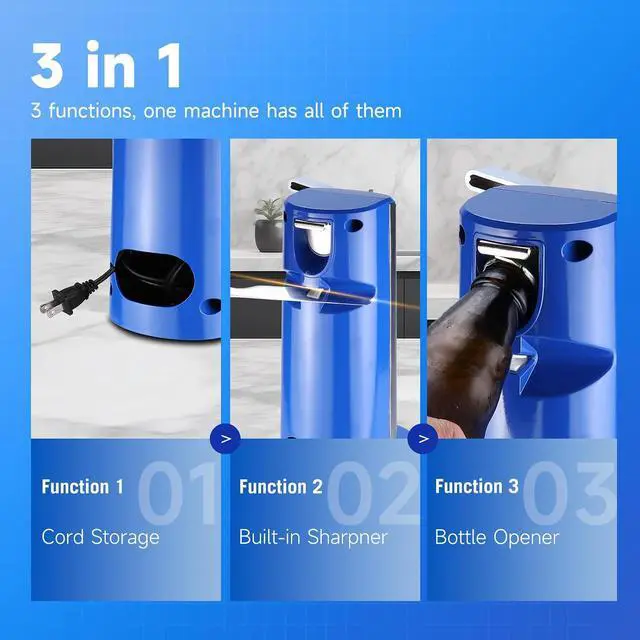 Alt view image 6 of 6 - 3.5LB Bread Maker with gloves+Stainless Steel-blue Can Opener Combo Bundle
