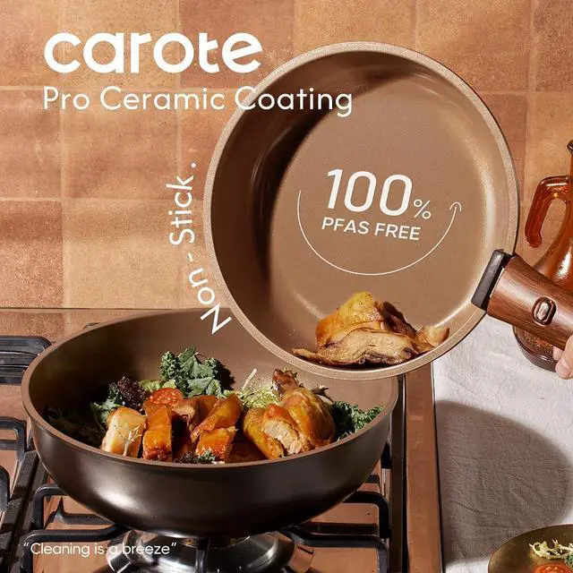 Alt view image 3 of 7 - 25pcs Ceramic Cookware Set, Pots and Pans Set with Detachable Handle