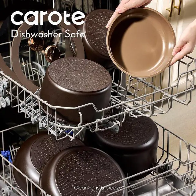Alt view image 5 of 7 - 25pcs Ceramic Cookware Set, Pots and Pans Set with Detachable Handle