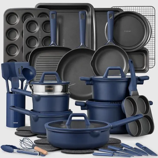 Main image of 49pcs Pots and Pans Set, Nonstick Cookware Set with Bakeware