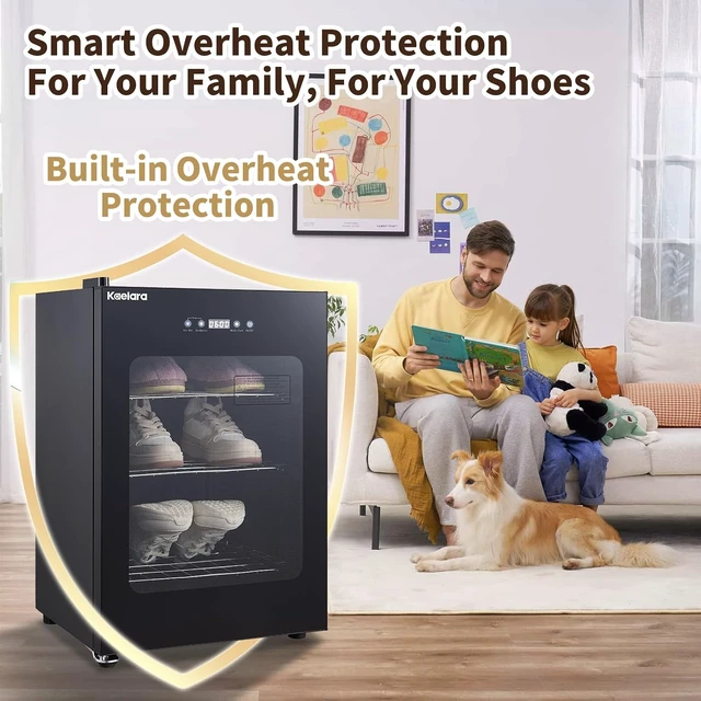 Alt view image 2 of 6 - Shoe Dryer for Sneakers, 400W Boot Dryer for Work Boots with Pull-out Detachable Rack, Shoe Warmer with 3 Drying Mode, Timer