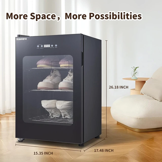 Alt view image 6 of 6 - Shoe Dryer for Sneakers, 400W Boot Dryer for Work Boots with Pull-out Detachable Rack, Shoe Warmer with 3 Drying Mode, Timer