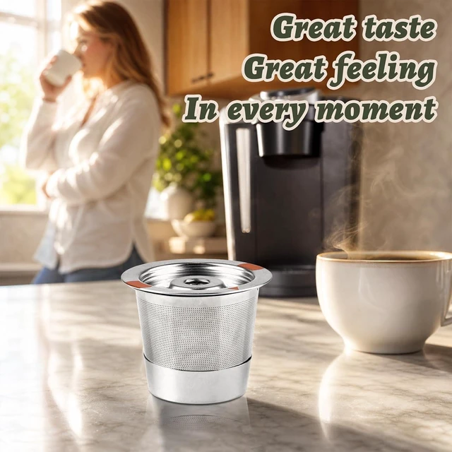 Alt view image 6 of 7 - 1 Pack reusable k cups Compatible with Keurig 2.0 and 1.0,Stainless Steel k Cups Coffee Pods