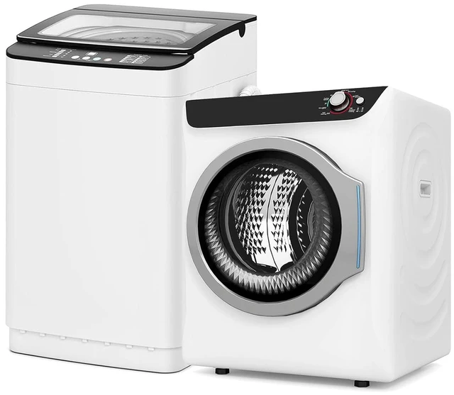 Main image of Portable Washer and Dryer Combo Set, 28 lbs Fully Automatic Washing Machine with Stainless Steel Inner Tub, 2.6 Cu.Ft Portable Dryers, Compact Washer and Dryer for Apartment, RV, Dorm