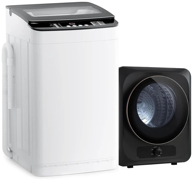 Main image of Portable Washer and Dryer Combo Set, 28 lbs Fully Automatic Washing Machine, 1.5 CuFt Portable Dryers, Compact Washer and Dryer for Apartment, RV, Dorm
