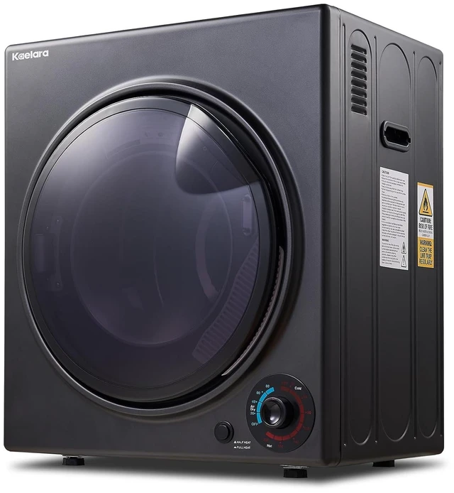 Main image of Portable Dryer 3.0 cu.ft, 1500W Compact Dryer with Stainless Steel Tub, 4 Drying Mode, Overheat Protection, Apartment, Dorms, RVs, Black