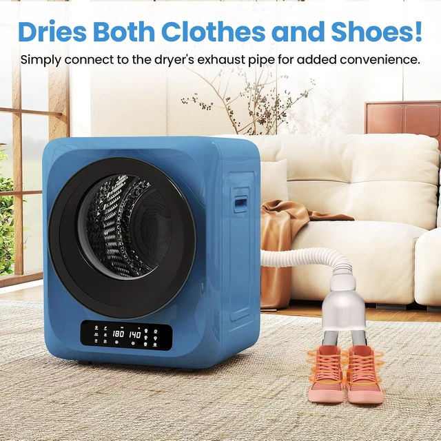 Alt view image 7 of 7 - Portable Washer and Dryer Combo Set, 1.8 CU.FT Portable Clothes Dryers with Boot Dryer, 28 lbs Fully Automatic Washing Machine, Compact Washer and Dryer for Apartment, RV, Dorm, Blue