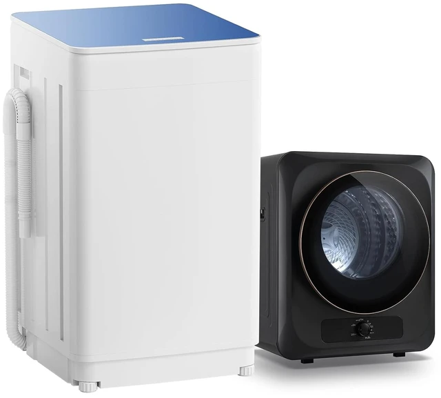 Main image of Portable Washer and Dryer Combo Set, 18 lbs Fully Automatic Washing Machine, 1.5CuFt Portable Dryers, Compact Washer and Dryer for Apartment, RV, Dorm