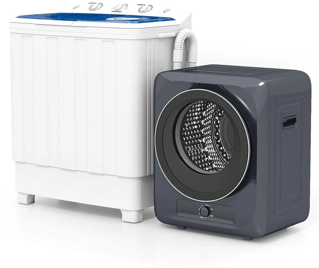 Main image of Portable Washer and Dryer Combo, 28 Lbs Twin Tub Washing Machine, 1.5 Cu.Ft Compact Clothes Dryer, Portable Washing Machine and Dryer Set for Laundry Apartment, RV, Dorm, Grey