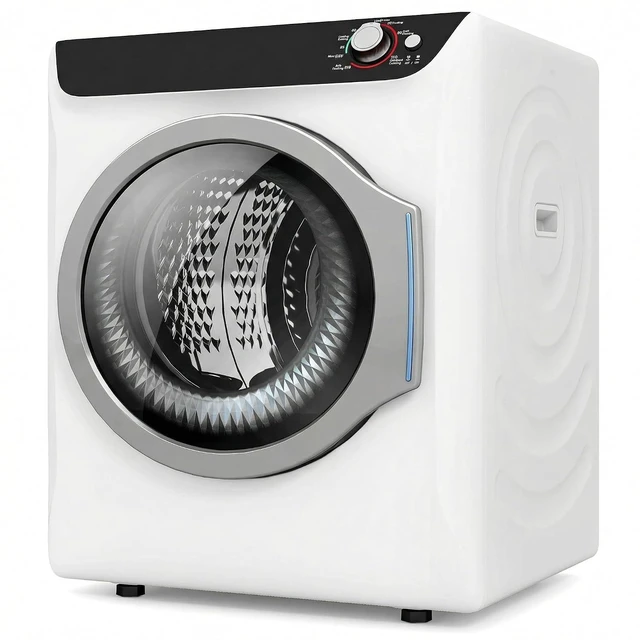 Main image of 2.6 CU. FT. Portable Dryers for Laundry, Compact Clothes Dryer with Stainless Steel Tub, 1400W Dryer Machine, Electric Dryer with Control Knob for Apartment, Dorm, RV, White