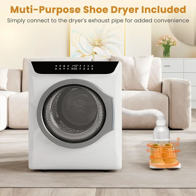 Alt view image 3 of 7 - Washer and Dryer Combo Set, 48 lbs Twin Tub Washing Machine with Drain Pump, 2.8 Cu.Ft Electric Clothes Dryer with Boot Dryer, Large Washer and Dryers for Apartment Home