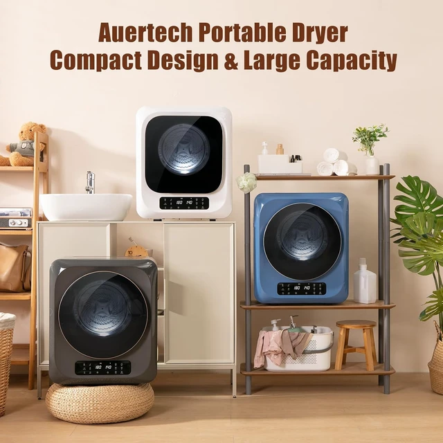 Alt view image 4 of 7 - 12lbs Portable Dryer for Apartment Laundry, Portable Clothes Dryer with 6 Drying Modes, LED Control Panel, Stainless Tub, Mini Compact Dryer for Apartment, RVs, Dorms